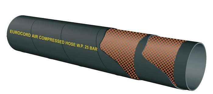 tubo in gomma per aria compressa 25 bar